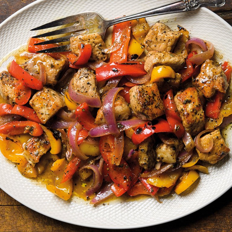 sweet peppers and pork